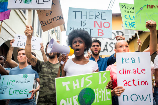 istock Activists demonstrating against global warming 1272225798
