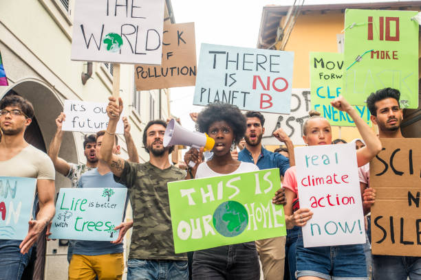 istock Activists demonstrating against global warming 1272226096