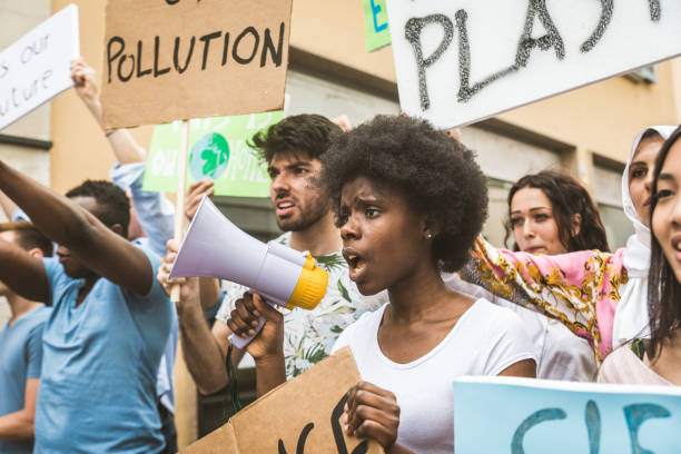 istock Activists demonstrating against global warming 1272226135