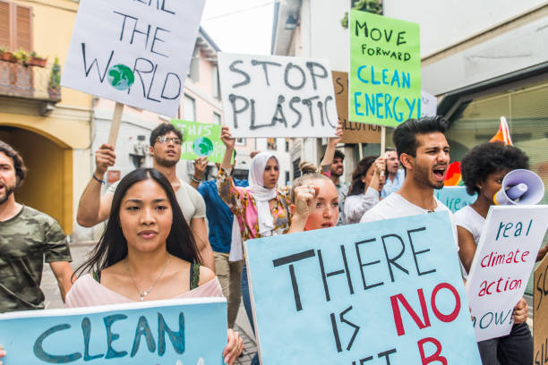 istock Activists demonstrating against global warming 1272226177