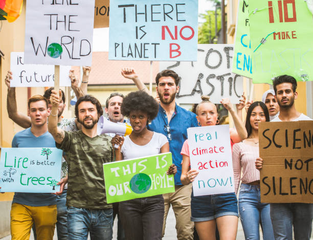 istock Activists demonstrating against global warming 1272226337
