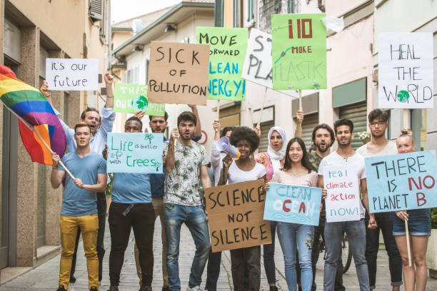 istock Activists demonstrating against global warming 1272226456