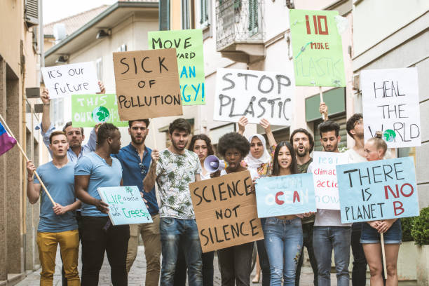 istock Activists demonstrating against global warming 1272226493