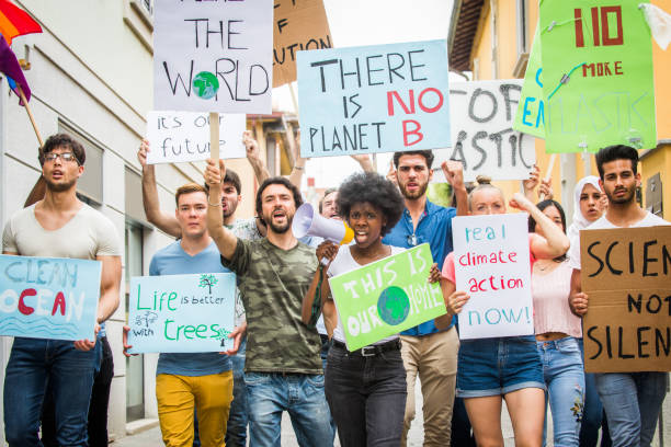 istock Activists demonstrating against global warming 1272227055