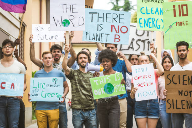 istock Activists demonstrating against global warming 1272227102
