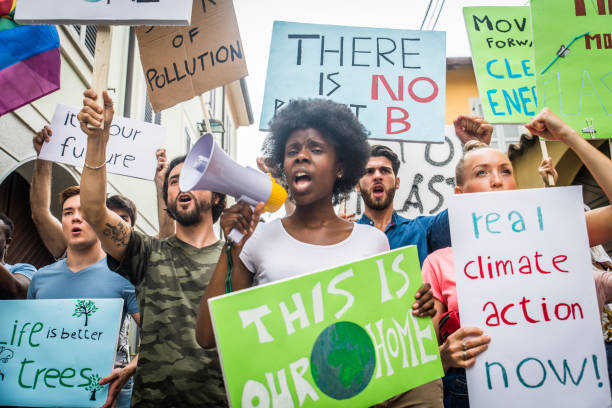 istock Activists demonstrating against global warming 1272227225