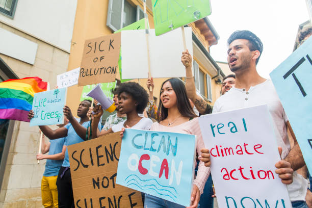 istock Activists demonstrating against global warming 1272227251