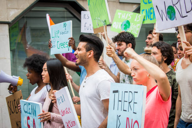 istock Activists demonstrating against global warming 1272227393