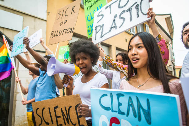 istock Activists demonstrating against global warming 1272227450