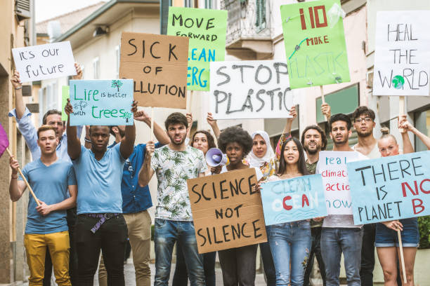 istock Activists demonstrating against global warming 1272228217