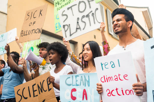istock Activists demonstrating against global warming 1272228290