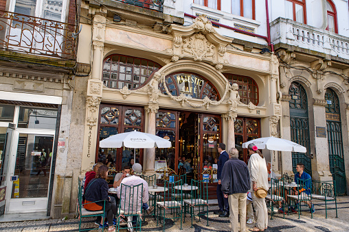 Cafe Majestic, one of the most beautiful cafe in the world, in Porto, Portugal