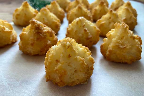 istock Coconut macaroon is a traditional austrian christmas cookie and tea pastry - 