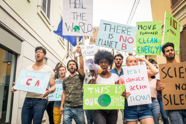 istock Activists demonstrating against global warming 1272233399