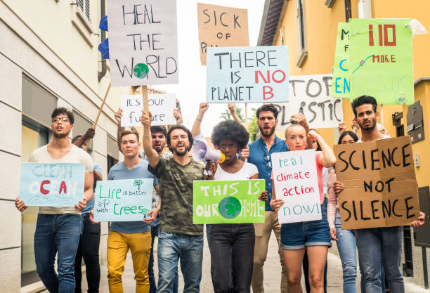 istock Activists demonstrating against global warming 1272234058