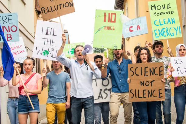 istock Activists demonstrating against global warming 1272234276
