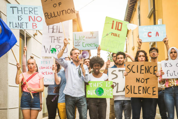 istock Activists demonstrating against global warming 1272234429