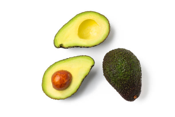 istock Top view of  Avocado isolated on white background. 1272234459