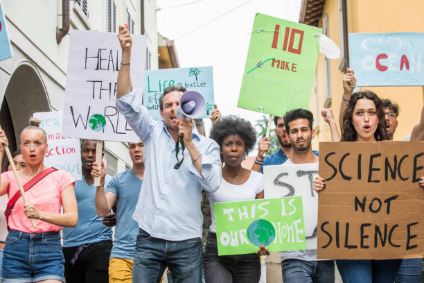 istock Activists demonstrating against global warming 1272234525