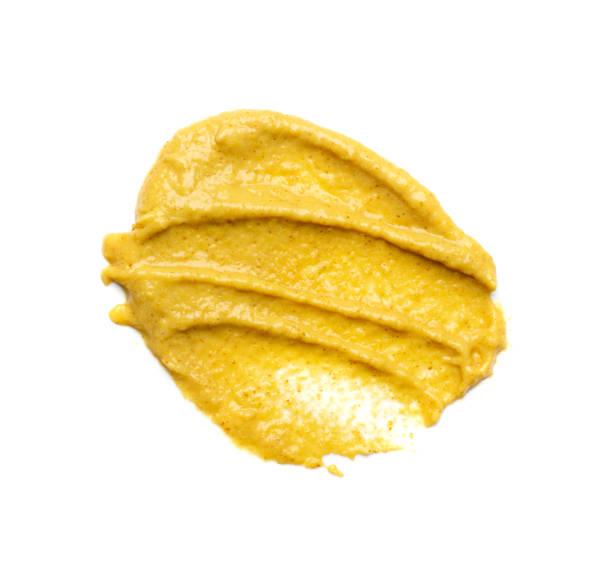 istock Mustard Sauce Splash Isolated, Smeared Dijon Honey Cream 1272235673