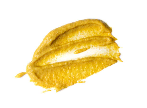 istock Mustard Sauce Splash Isolated, Smeared Dijon Honey Cream 1272235674