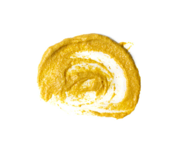 istock Mustard Sauce Splash Isolated, Smeared Dijon Honey Cream 1272235682