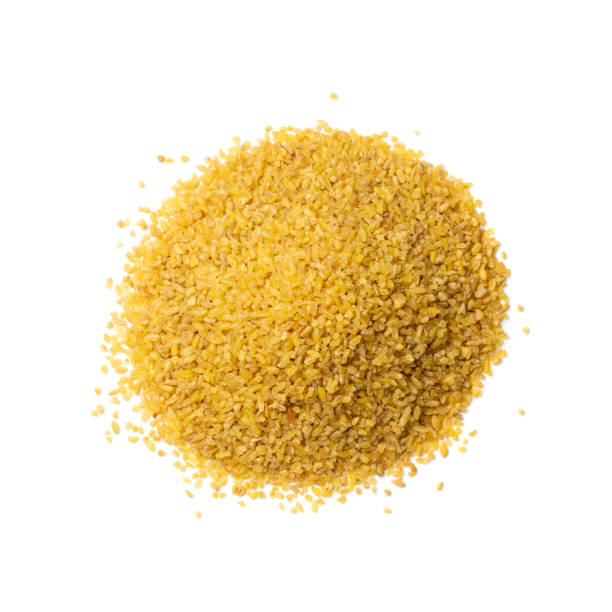 istock Bulgur, Bulgour or Bulghur Heap Isolated on White Background 1272242214