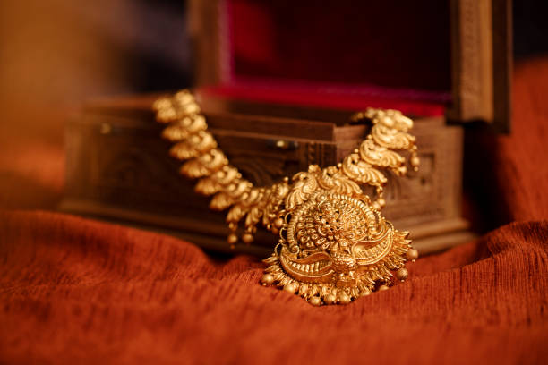 istock Indian Traditional Gold Necklace 1272242476