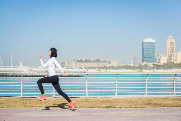 istock Arabian woman training outdoors 1272244301