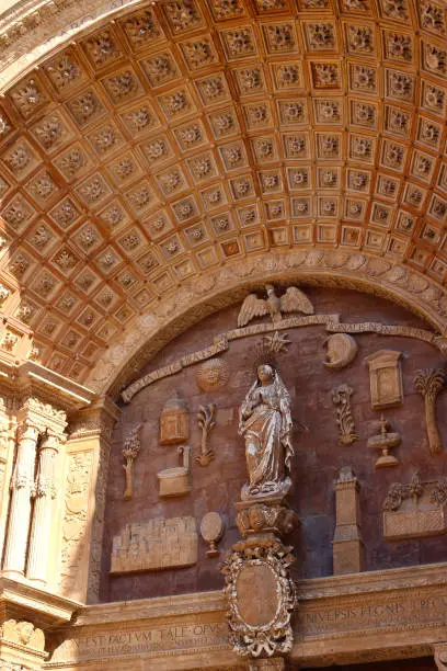 Fragment of the Cathedral of the Blessed Virgin Mary in Palma de Mallorca. Majorca. Spain.