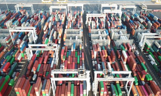 istock Vibrant shipping containers 1272254984