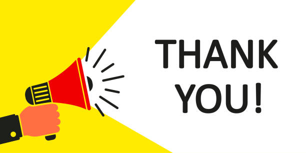 istock THANK YOU! text with loudspeaker icon, advertising marketing concept, hand holding megaphone, promotion banner - stock vector 1272262134