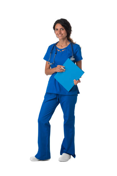 istock Nurse in uniform isolated on white 1272263035