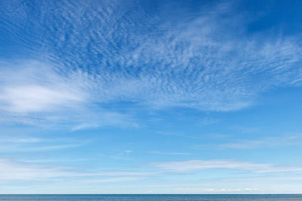 istock beautiful blue sky with white Cirrus clouds 1272272963