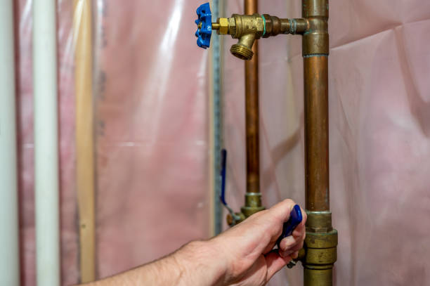 Water sprinkler shut off valve and drain for winterization