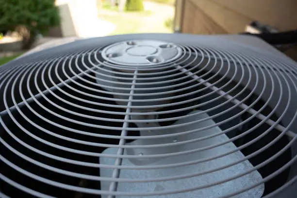 Photo of Top view of a residential AC fan