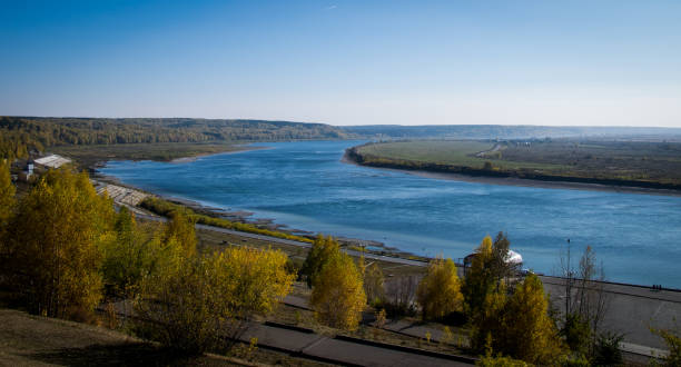 The Tom river The Tom is a river in Russia, a right tributary of the Ob in Central Siberia. western siberia stock pictures, royalty-free photos & images