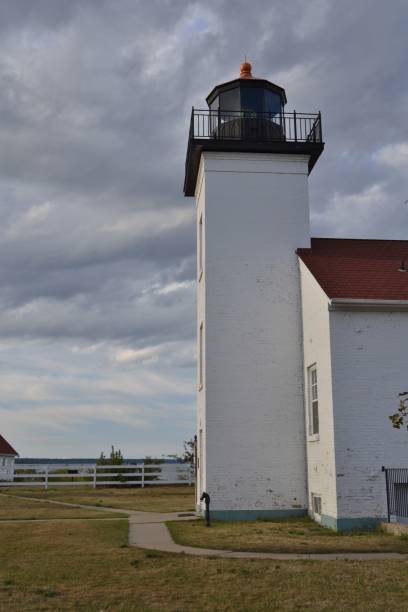 istock Dusk at Sand Point Lighthouse in Escanaba Michigan Vertical 1272283249