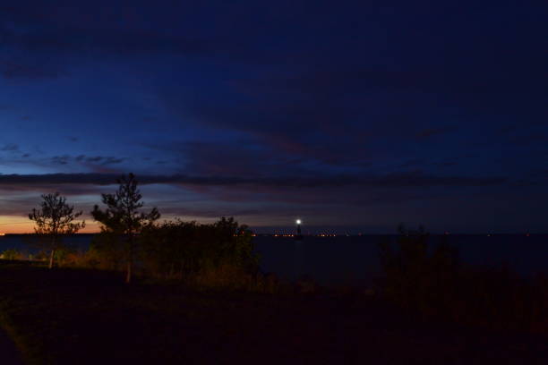istock Escanaba Upper Michigan Sand Point Lighthouse Park Night Scene 1272283303