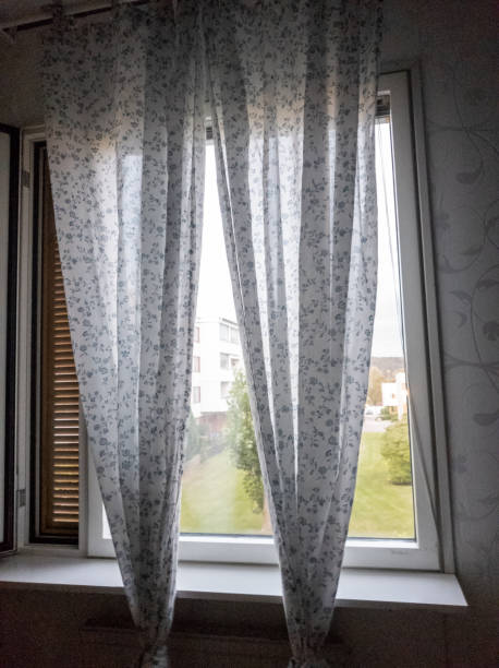 istock Kitchen window with folded curtains. Gothenburg Sweden 1272285910