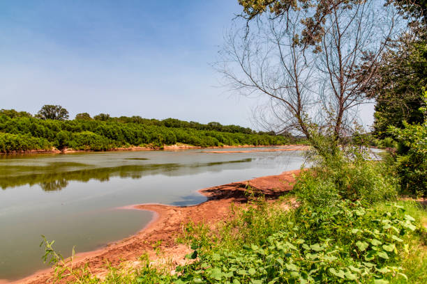 paisaje del río rojo - red river fotografías e imágenes de stock