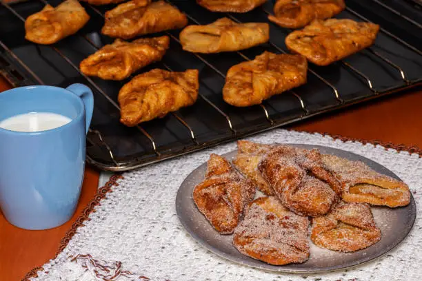 Photo of Fried sweets (pestiños) typical Spanish dessert from Andalusia and Extremadura