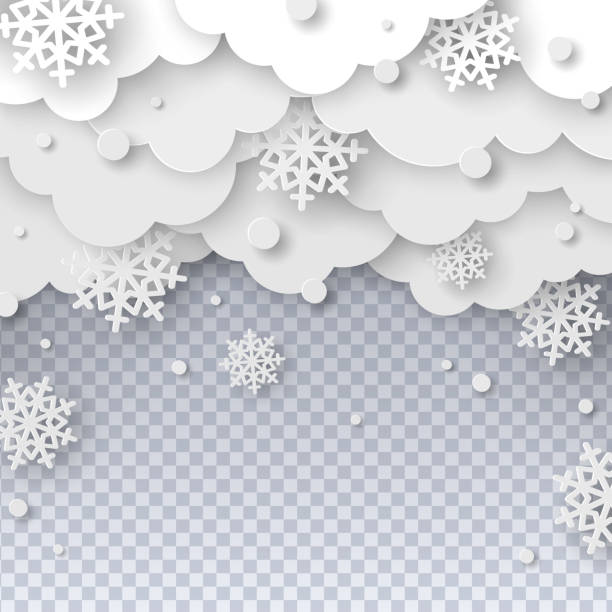 落下雪紙カット - cloudscape cloud sky frost点のイラスト素材／クリップアート素材／マンガ素材／アイコン素材