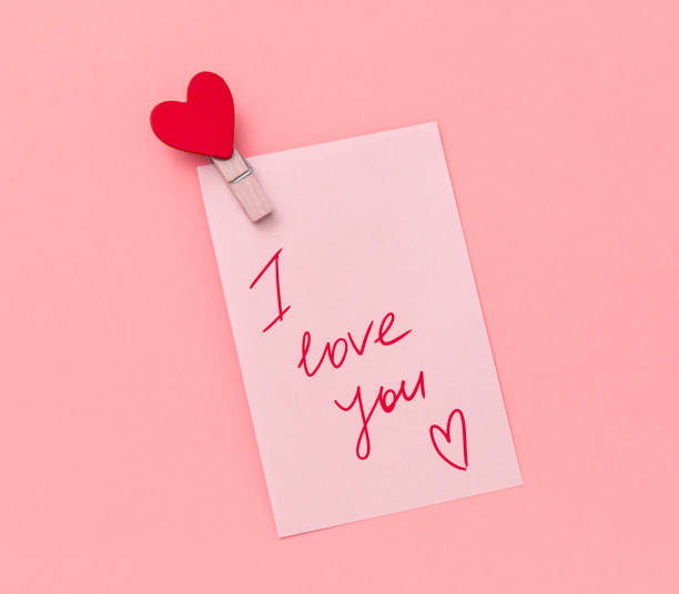 Paper Notes With Text Ps I Love You With Cloth Pin Decorated With Red Heart  Stock Photo - Download Image Now - Istock