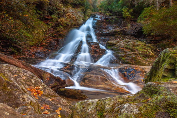 istock Uphill View of Georgia Mountain Waterfall 1272292037