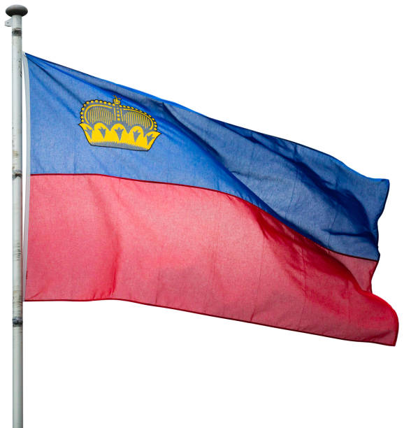 istock Liechtenstein national flag in white background 1272293513