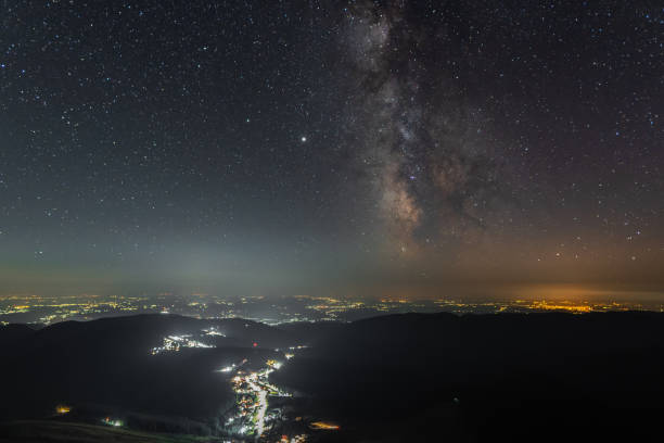 istock Milky Way above the city lights 1272293542