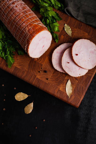 istock Chicken sausage on the board 1272293595