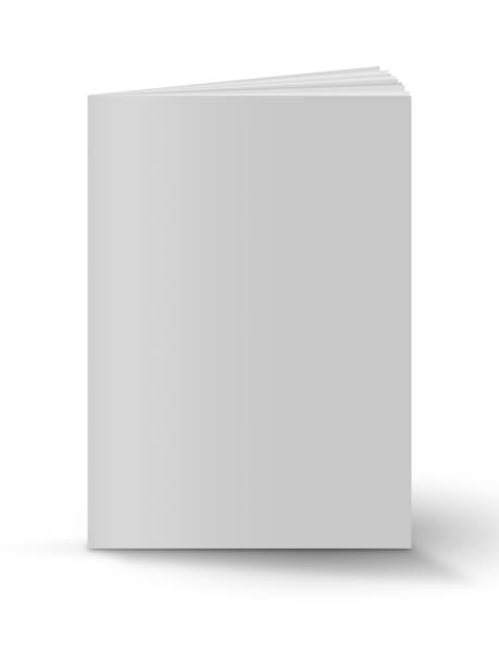 ilustrações de stock, clip art, desenhos animados e ícones de blank book cover over white background - espaço vazio