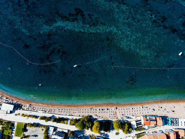 istock Drone view of empty beach during coronavirus staycation 1272301354